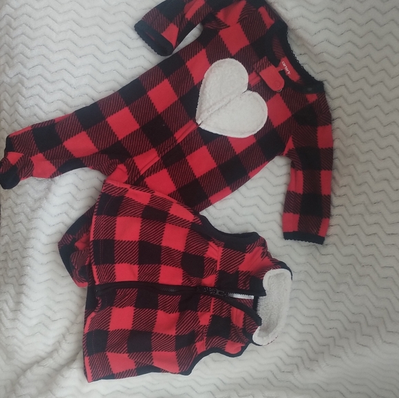 Carter's Baby Plaid Fleece Sleeper & Vest Set - Picture 2 of 10